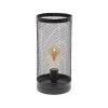 12.75 in. Black Mesh Cylindrical Steel Table Lamp by Simple Designs