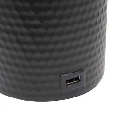 18.5 in. Black Hammered Metal Organizer Table Lamp with USB Charging Port and Fabric Shade by Simple Designs 14 18.5 in. Black Hammered Metal Organizer Table Lamp with USB Charging Port and Fabric Shade by Simple Designs -Simple Designs Online Shop black simple designs table lamps lt1085 blk 76 1000