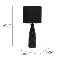 20.25 in. Black Alsace Bottle Table Lamp by Simple Designs 11 20.25 in. Black Alsace Bottle Table Lamp by Simple Designs -Simple Designs Online Shop black simple designs table lamps lt2076 blk 4f 1000