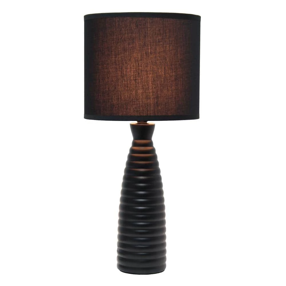 20.25 in. Black Alsace Bottle Table Lamp by Simple Designs 3 20.25 in. Black Alsace Bottle Table Lamp by Simple Designs - Image 3