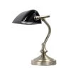 9.2 in. Black Traditional Mini Banker's Lamp with Glass Shade by Simple Designs