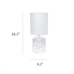 18.5 in. Blue Stone Fresh Prints Table Lamp by Simple Designs -Simple Designs Online Shop blue pattern simple designs table lamps lt2077 sto 4f 1000