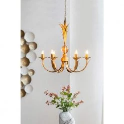 6-Light Brass Chandelier by A & B Home 5 6-Light Brass Chandelier by A & B Home -Simple Designs Online Shop brass a b home chandeliers 44513 ds 31 1000