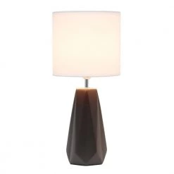 17.5 in. Brown Ceramic Prism Table Lamp by Simple Designs -Simple Designs Online Shop brown simple designs table lamps lt2082 bwn c3 1000