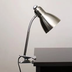 17.5 in. Clip Light Brushed Nickel Desk Lamp by Simple Designs 7 17.5 in. Clip Light Brushed Nickel Desk Lamp by Simple Designs -Simple Designs Online Shop brushed nickel simple designs desk lamps ld2016 bsn 31 1000