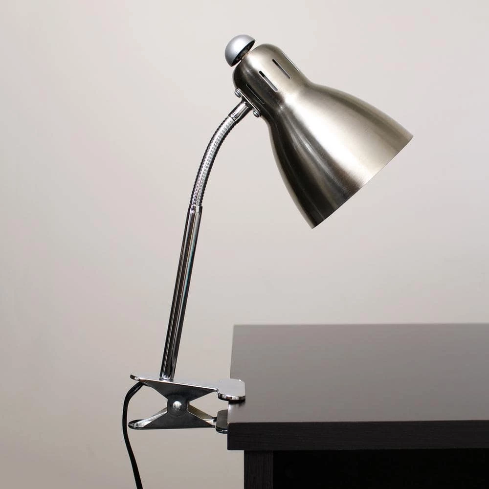 17.5 in. Clip Light Brushed Nickel Desk Lamp by Simple Designs 4 17.5 in. Clip Light Brushed Nickel Desk Lamp by Simple Designs - Image 4