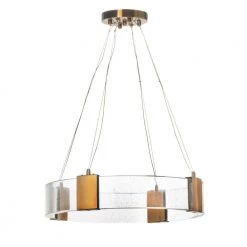 Integrated LED Clear, Bronze Chandelier by A & B Home
