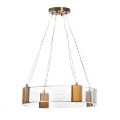 Integrated LED Clear, Bronze Chandelier by A & B Home