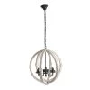 Calder 6-Light Distressed White Chandelier by A & B Home