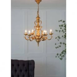Classic Vintage 6-Light Gold Chandelier by A & B Home -Simple Designs Online Shop gold a b home chandeliers 44028 31 1000