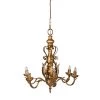 Classic Vintage 6-Light Gold Chandelier by A & B Home