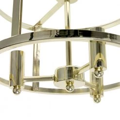 13 in. Gold 3-Light Semi Flushmount Industrial Farmhouse Glass and Metallic Accented by Simple Designs -Simple Designs Online Shop gold simple designs flush mount lights lhm 1000 gl fa 1000
