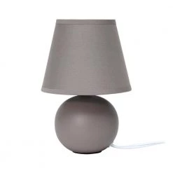 8.6 in. Mini Ceramic Globe Gray Table Lamp by Simple Designs -Simple Designs Online Shop gray simple designs table lamps lt2008 gry 40 1000