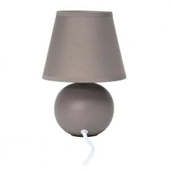 8.6 in. Mini Ceramic Globe Gray Table Lamp by Simple Designs -Simple Designs Online Shop gray simple designs table lamps lt2008 gry 66 1000