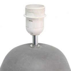 16.5 in. Gray Round Concrete Table Lamp with White Shade by Simple Designs 12 16.5 in. Gray Round Concrete Table Lamp with White Shade by Simple Designs -Simple Designs Online Shop gray simple designs table lamps lt2058 wht fa 1000