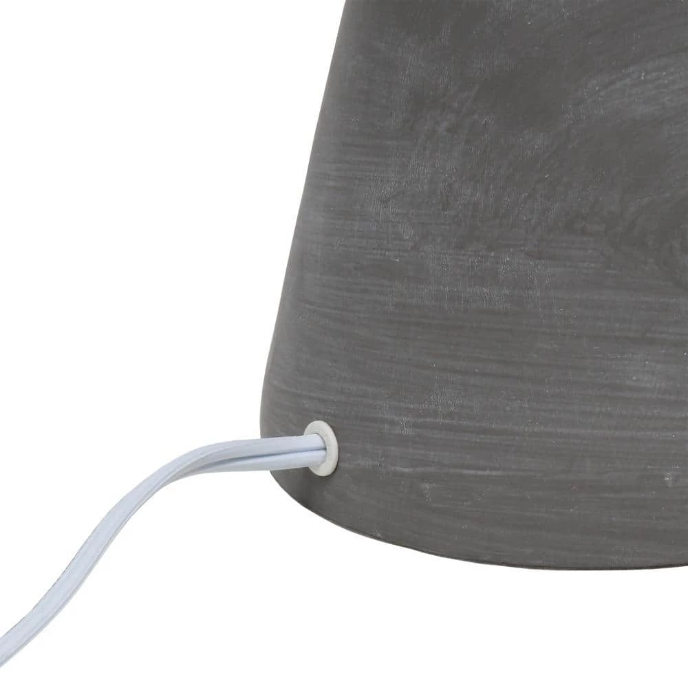 14.2 in. Gray Pinnacle Concrete Table Lamp with Gray Shade by Simple Designs 5 14.2 in. Gray Pinnacle Concrete Table Lamp with Gray Shade by Simple Designs - Image 5