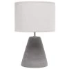 14.2 in. Gray Pinnacle Concrete Table Lamp with Gray Shade by Simple Designs