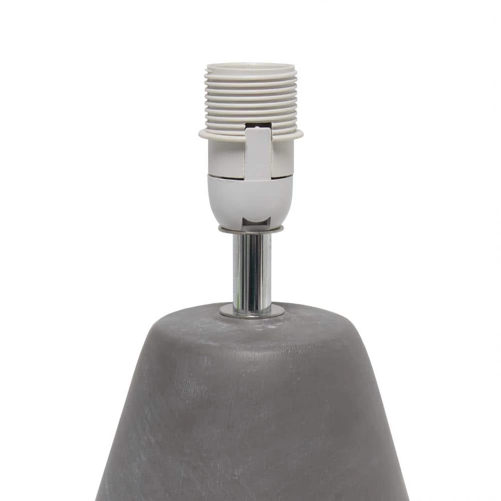 14.2 in. Gray Pinnacle Concrete Table Lamp with Gray Shade by Simple Designs 6 14.2 in. Gray Pinnacle Concrete Table Lamp with Gray Shade by Simple Designs - Image 6