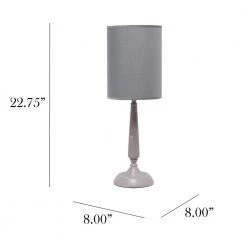 22.75 in. Gray Wash Traditional Candlestick Table Lamp by Simple Designs -Simple Designs Online Shop gray wash simple designs table lamps lt2075 gry 4f 1000