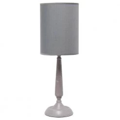 22.75 in. Gray Wash Traditional Candlestick Table Lamp by Simple Designs