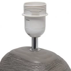 12.51 in. Grayish Brown Bedrock Ceramic Table Lamp by Simple Designs -Simple Designs Online Shop grayish brown simple designs table lamps lt1115 bwn 44 1000