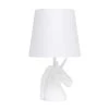 16 in. Sparkling Iridescent and White Unicorn Table Lamp by Simple Designs
