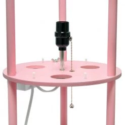 62.5 in. Light Pink Round Modern Floor Lamp Shelf Etagere Organizer Storage with 2 USB Charging Ports, 1 Charging Outlet by Simple Designs 11 62.5 in. Light Pink Round Modern Floor Lamp Shelf Etagere Organizer Storage with 2 USB Charging Ports, 1 Charging Outlet by Simple Designs -Simple Designs Online Shop light pink simple designs floor lamps lf2010 lpk a0 1000