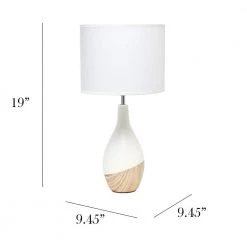 19 in. Light Wood Strikers Basic Table Lamp by Simple Designs -Simple Designs Online Shop light wood simple designs table lamps lt1118 lwd 4f 1000