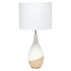 19 in. Light Wood Strikers Basic Table Lamp by Simple Designs