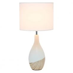 19 in. Light Wood Strikers Basic Table Lamp by Simple Designs -Simple Designs Online Shop light wood simple designs table lamps lt1118 lwd c3 1000