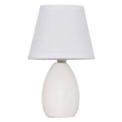 9.45 in. Off White Oval Egg Ceramic Mini Table Lamp by Simple Designs -Simple Designs Online Shop off white simple designs table lamps lt2009 off 1d 1000