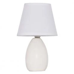 9.45 in. Off White Oval Egg Ceramic Mini Table Lamp by Simple Designs -Simple Designs Online Shop off white simple designs table lamps lt2009 off 40 1000