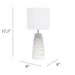 17.5 in. Off White Sculpted Ceramic Table Lamp by Simple Designs 13 17.5 in. Off White Sculpted Ceramic Table Lamp by Simple Designs -Simple Designs Online Shop off white simple designs table lamps lt2083 off 4f 1000