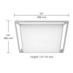 Perret 14 in. W 20-Watt Polished Chrome Dimmable Integrated LED Flush Mount Square Ceiling Light Fixture by LBL Lighting 5 Perret 14 in. W 20-Watt Polished Chrome Dimmable Integrated LED Flush Mount Square Ceiling Light Fixture by LBL Lighting -Simple Designs Online Shop polished chrome lbl lighting flush mount lights fm1042pcled930 4f 1000