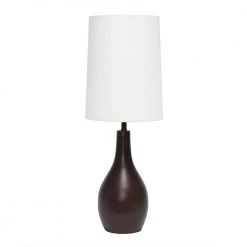 19.5 in. 1-Light Tear Drop Table Lamp, Restoration Bronze by Simple Designs