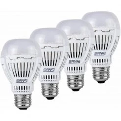 100-Watt Equivalent A19 Non-Dimmable LED Light Bulb in Soft Warm White, 3000K (4-Pack) by SANSI