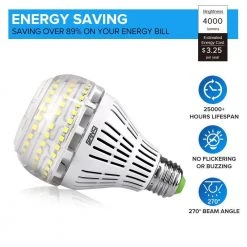 250-Watt Equivalent A21 Non-Dimmable 270° Omni-Directional LED Light Bulb Daylight in 5000K (2-Pack) by SANSI 9 250-Watt Equivalent A21 Non-Dimmable 270° Omni-Directional LED Light Bulb Daylight in 5000K (2-Pack) by SANSI -Simple Designs Online Shop sansi led light bulbs 01 02 001 012750 4f 1000