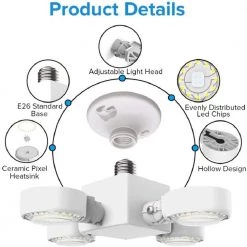 240-Watt Equivalent Deformable Wide Coverage 3000 Lumens LED Light Bulb Daylight in 5000K (1-Bulb) by SANSI -Simple Designs Online Shop sansi led light bulbs 01 02 001 023050 4f 1000
