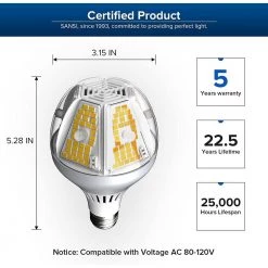 650-Watt Equivalent A21 65000 Lumens Energy Saving E26 LED Light Bulb 5000K Daylight (1-Pack) by SANSI -Simple Designs Online Shop sansi led light bulbs 01 02 001 035051 fa 1000