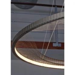 Interlace 18 in. Integrated LED Satin Nickel Ring Hanging Pendant by LBL Lighting -Simple Designs Online Shop satin nickel lbl lighting chandeliers 700int18s led827 44 1000