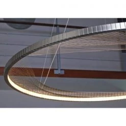 Interlace 18 in. Integrated LED Satin Nickel Ring Hanging Pendant by LBL Lighting -Simple Designs Online Shop satin nickel lbl lighting chandeliers 700int18s led827 4f 1000