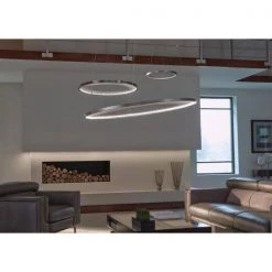 Interlace 18 in. Integrated LED Satin Nickel Ring Hanging Pendant by LBL Lighting -Simple Designs Online Shop satin nickel lbl lighting chandeliers 700int18s led827 c3 1000