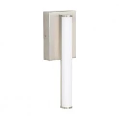 Lufe Round 14 in. 1 Light Satin Nickel Integrated LED Bathroom Vanity Light with Frosted Acrylic Shade by LBL Lighting -Simple Designs Online Shop satin nickel lbl lighting vanity lighting 700bclufr14s led930 1f 1000
