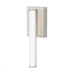 Lufe Round 14 in. 1 Light Satin Nickel Integrated LED Bathroom Vanity Light with Frosted Acrylic Shade by LBL Lighting -Simple Designs Online Shop satin nickel lbl lighting vanity lighting 700bclufr14s led930 4f 1000