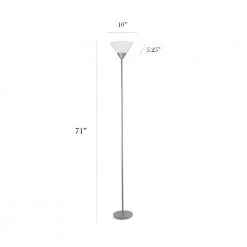 71.25 in. Silver Stick Torchiere Floor Lamp by Simple Designs 6 71.25 in. Silver Stick Torchiere Floor Lamp by Simple Designs -Simple Designs Online Shop silver simple designs floor lamps lf1011 slv 4f 1000