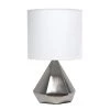 19.88 in. Silver Solid Pyramid Table Lamp by Simple Designs