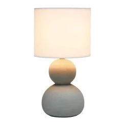 15.38 in. Taupe Stone Age Table Lamp by Simple Designs -Simple Designs Online Shop taupe gray simple designs table lamps lt1116 tau c3 1000