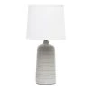15 .75 in. Taupe Textured Linear Ceramic Table Lamp by Simple Designs