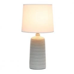 15 .75 in. Taupe Textured Linear Ceramic Table Lamp by Simple Designs -Simple Designs Online Shop taupe simple designs table lamps lt2085 tau c3 1000