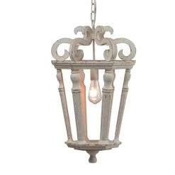 Bonner 1-Light Weathered White Chandelier by A & B Home -Simple Designs Online Shop weathered white a b home chandeliers 43470 ds 4f 1000